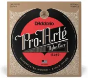 Two- D'Addario EJ49 Pro-Arté Black Nylon Normal Tension Classical Guitar Strings
