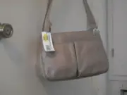Marlo Genuine Leather with Man Made Trim - Taupe