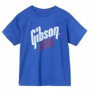 Gibson Kids USA Tee Royal Blue 100% Cotton Small with Logo
