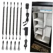 LED Safe Lighting Kit, (6) 12 Inch Linkable Light Bars + Motion Sensor + UL