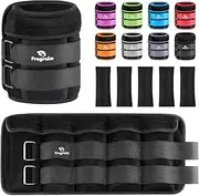 Adjustable Ankle Weights, Wrist Weights, Ankle Weights 1-1.5/2/3/4/5/6/8/10kg Per Pair with Removable Weights for Jogging, Gymnastics, Aerobics, Physical Therapy