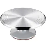 12 Inch Round Aluminum Tall Revolving Cake Decorating Stand,Cake Turntable, R...
