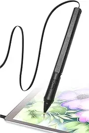 [SonarPen] Pressure Sensitive Smart Stylus Pen with Palm Rejection and Shortcut Button. Battery-Less. Compatible with Apple iPad/Pro/Mini/iPhone/Android/Switch/Chromebook (Black)
