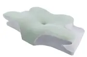 Cervical Pillow for Neck and Shoulder,Contour Memory Foam Pillow,Ergonomic Neck Support Pillow for Side Back Stomach Sleepers with Pillowcase,Mint Green