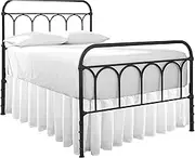 Dust Ruffle with Split Corner Ruffled Gatherd Bed Skirt with Platform Three Sided Coverage - 24" Drop 100% Microfiber Soft,Sheen & Luxurious Look - Bed Skirts (White -Twin)