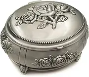 falado Emboss Alloy Metal Music Box Wind Up and Golden Movement Music Box for Christmas/Birthday/Valentine's Day/Mother's Day (EmbossAlloyPattern3YMSS, You are My Sunshine)