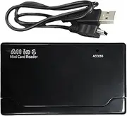 Memory Card Reader for Computer, USB Camera Card Reader, Six-Slot Portable Adapter, Flash Drive Digital Accessories for File Transfer, Laptop Expansion, Travel, 2.72x1.5x0.43 in