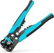 Power Conjoint Wire Stripper, 8" Automatic Wire Crimping Pliers Multi-Function Cutting and Crimping Tool for 10-24 AWG Stranded Wires - Essential DIY and Pro Use (WS-AU-B)