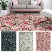 Extra Large Tropical Rug Black Ivory Warm Lounges Carpet Corridor Runner Mat