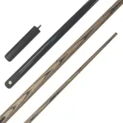 2 PIECE ASH CUE – BARRACUDA GOLD MEDAL HANDSPLICED W/ 6″ EXTENSION –57″9.5mm TIP