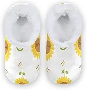 [Caihoyu] Kids Girls Boys Closed Back House Slippers Coral Fleece Anti-Skid Sole Soft Warm Funny Slippers Home Indoor