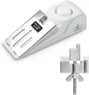 Door Stop Alarm and Adjustable Portable Door Lock Provide Double Security for Ho