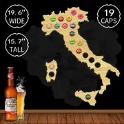 Italy Beer Cap Map