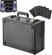 Sports Cards Storage Box,Hard Card Organizer Box with Padlock | Travel Carrier, Protective Holder for Conferences, Trade Shows
