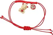 [CHILDWEET] Red Knot String Charm Bracelet Lunar New Year Tiger Braided Red Cord Rope Wristband
