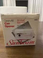 Sunbeam Open All Under Cabinet Electric Can & Jar Opener 05241 new old stock