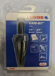 Lenox 30883-VB3 Vari-Bit 1/4-Inch to 3/4-Inch Step Drill Bit with 3/8-Inch Shank