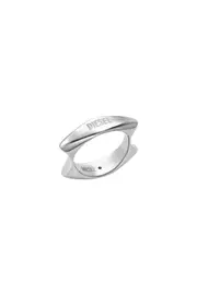 [Diesel] Diesel - Stainless Steel Band Ring - Rings - Unisex - Silver 10 Silver