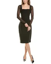 Nicole Miller Illusion Neckline Dress