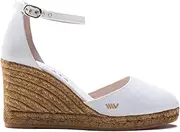 VISCATA Handmade in Spain Estartit 3" Wedge Heels Ankle Strap Soft Canvas Closed Toe Espadrille Heels