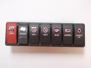 SWITCH PANEL CARLING CONTURA 7 SWITCHES WITH VMS VME PANEL BOAT ELECTRICAL 12V