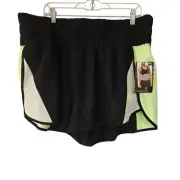 Avia Black Running Short w/Brief Exercise Plus Size XXXL -22