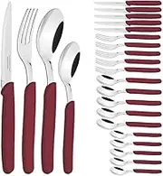 Tramontina Carmel Tableware 24-Piece Set, Dark Magent