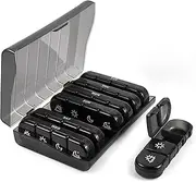 Weekly Pill Organizer 4 Times a Day,Large Daily Pill Box 7 Day Portable for Travel,Light-Proof Pill Case for Fish Oils,Vitamins,Supplements,Medication