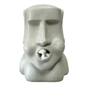 Easter Island Sculpture Moai Face Tissue Box for Living Room Office-Light