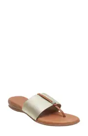 André Assous Nice Featherweights™ Slide Sandal in Platino at Nordstrom, Size 8