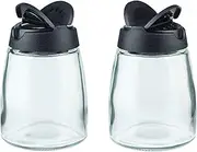 MILEKE Salt and Pepper Shakers, Moisture-Proof Condiment Holders 150ML, 2/Pack