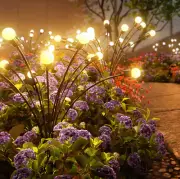 Magical Solar Garden Lights - 2-Pack, Firefly Flash & Starburst Light Mode White