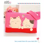 ABS貝斯貓 側背包 多層拼布貓咪包 拼布包 布包貓咪包 斜側背包