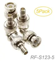 5-Pack RP-SMA Female Jack to BNC Male Plug RF Adapters, CablesOnline RF-S123-5