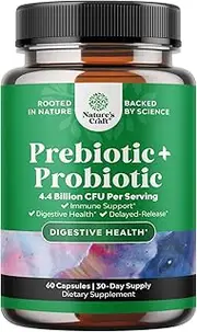 Prebiotics and Probiotics Gut Health Supplement - Super Potent Digestive Health Acidophilus Probiotic Capsules with Men and Womens Probiotics and Prebiotics for Colon Digestive Support and Immunity
