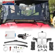 12V Electric Windshield Wiper Motor Rear Mirror Kit For Polaris RZR 570 900 1000