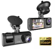 Dash Cam Front & Rear With Night Vision 2" Full1080P HD Cameras Loop Recording