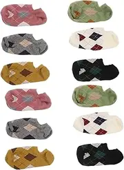 [SAFIGLE] Cute Teen Socks Women's Low Cut Socks 12 Pairs Summer Spring Fashion Fun Lightweight Breathable Invisible Daily