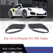 Fit 14-16 Porsche 911 992 Turbo Air Vent Inlet Fenders Real Carbon Fiber Covers