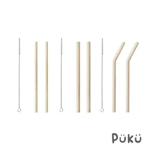 【PUKU 藍色企鵝】午茶蛋捲矽膠吸管2+1件組 (三款)