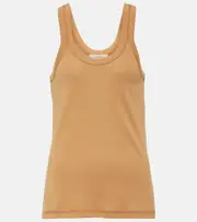 [Lemaire] Lemaire Ribbed-knit cotton jersey tank top UK 10 orange