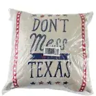 Sonoma Don't Mess With Texas Pillow Down Feather Embroidered 18" x 18" Square