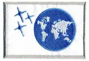 SAAB Space: Above & Beyond Embroidered Iron-on Patch -- Earth Flag