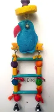 Birdtalk Bird Toys Kookaburra Ladder Loofah Shred and Chew Parrot Bird Toy