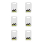 6PK Topchef Compact Chopping Board Small 25x15cm Non Slip Cutting Board White