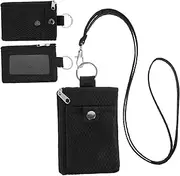 [Qianyu] Neck Pouch with RFID Protection Chest Pocket Travel Purse Theft-Proof Small Passport Bag Waterproof Mobile Phone Shoulder Bag Men for Credit Cards Smartphone Coins Travel Documents, black, 11.5
