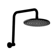 Hustle Round Gooseneck Shower Arm Set, Matte Black