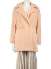 Pink Wool Double-Breasted Coat