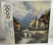 Complete (Sealed) 2000 Pc 1999 Springbok Puzzle. Thomas Kinkade Mountain Chapel.