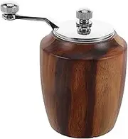 JUMPLAWN Manual Pepper Grinder Coarseness Bean Grinding Tool for Kitchen and BBQ Multifunctional Wooden Mill for Portable Seasoning Device